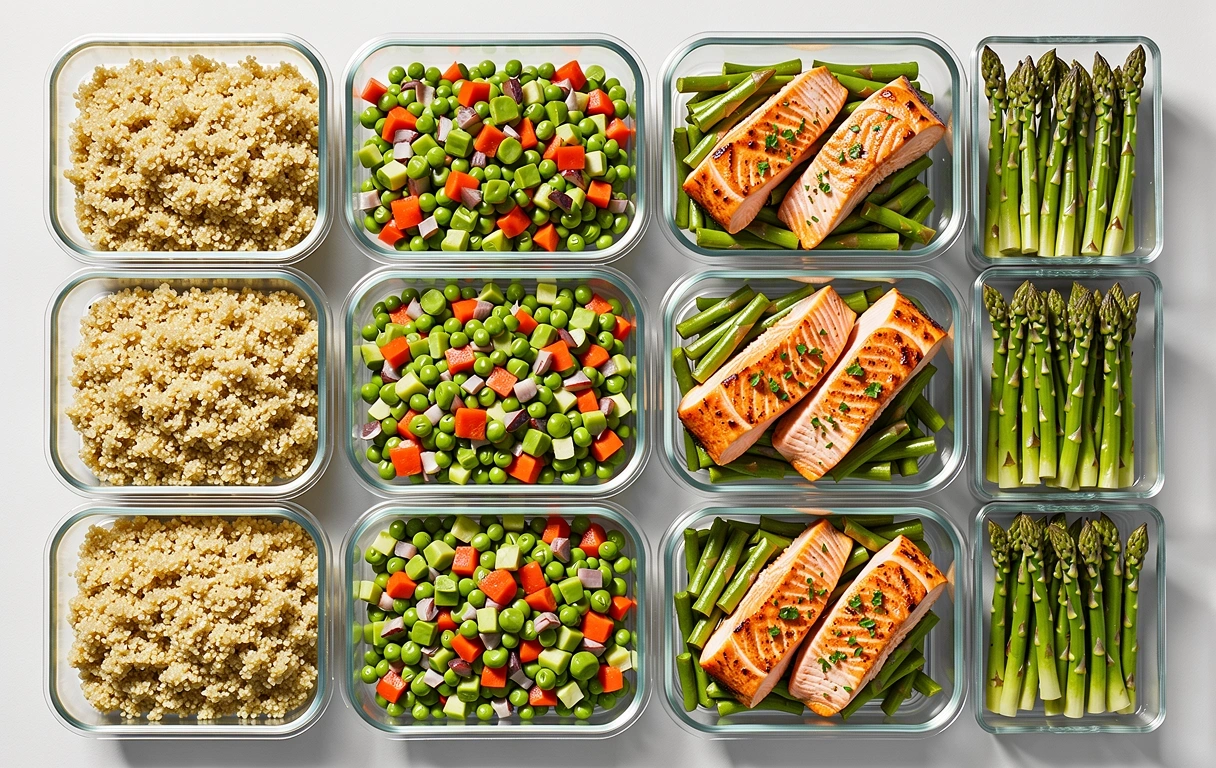Organized healthy meal prep